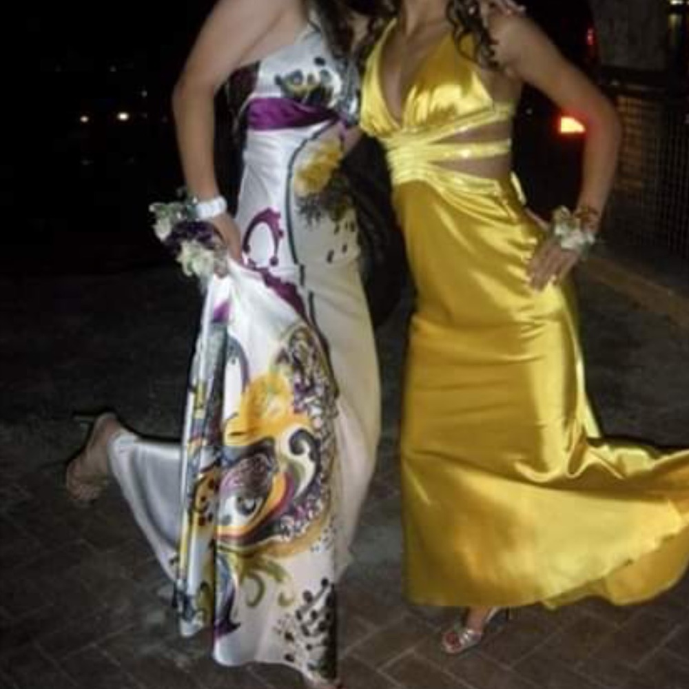White Cache Prom Dress